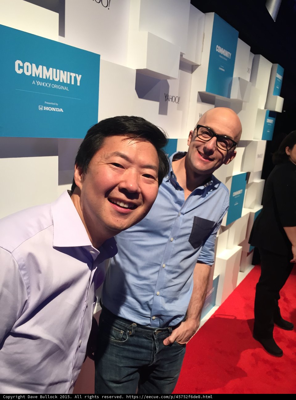 Ken Jeong and Jim Rash at Yahoo Community Event