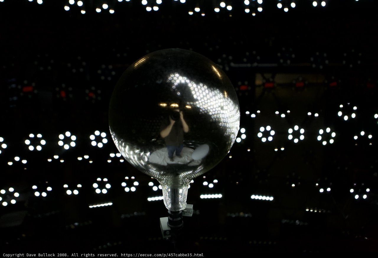 Illuminated Sphere Captivates Night Sky