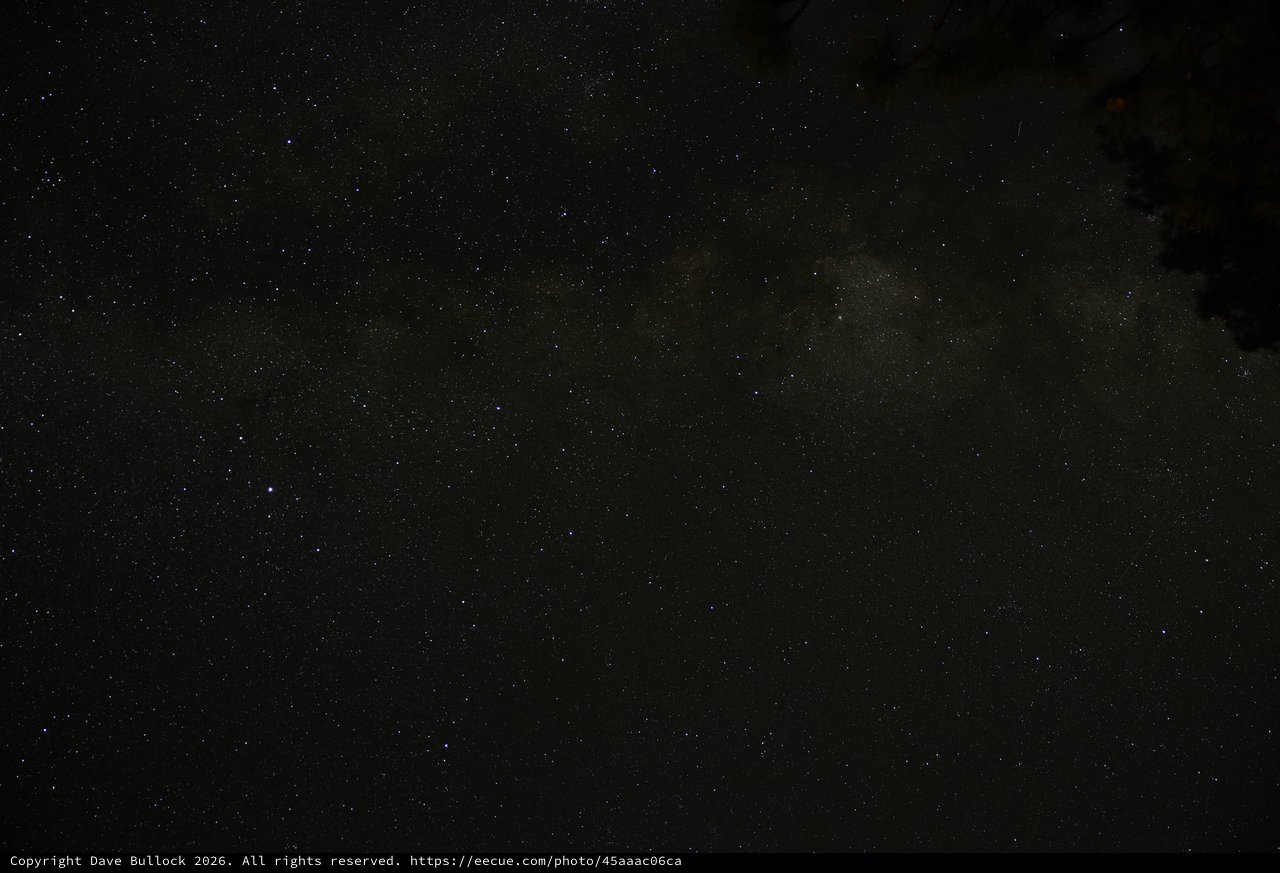 Milky Way Arcs Over Lassen Volcanic Night Sky