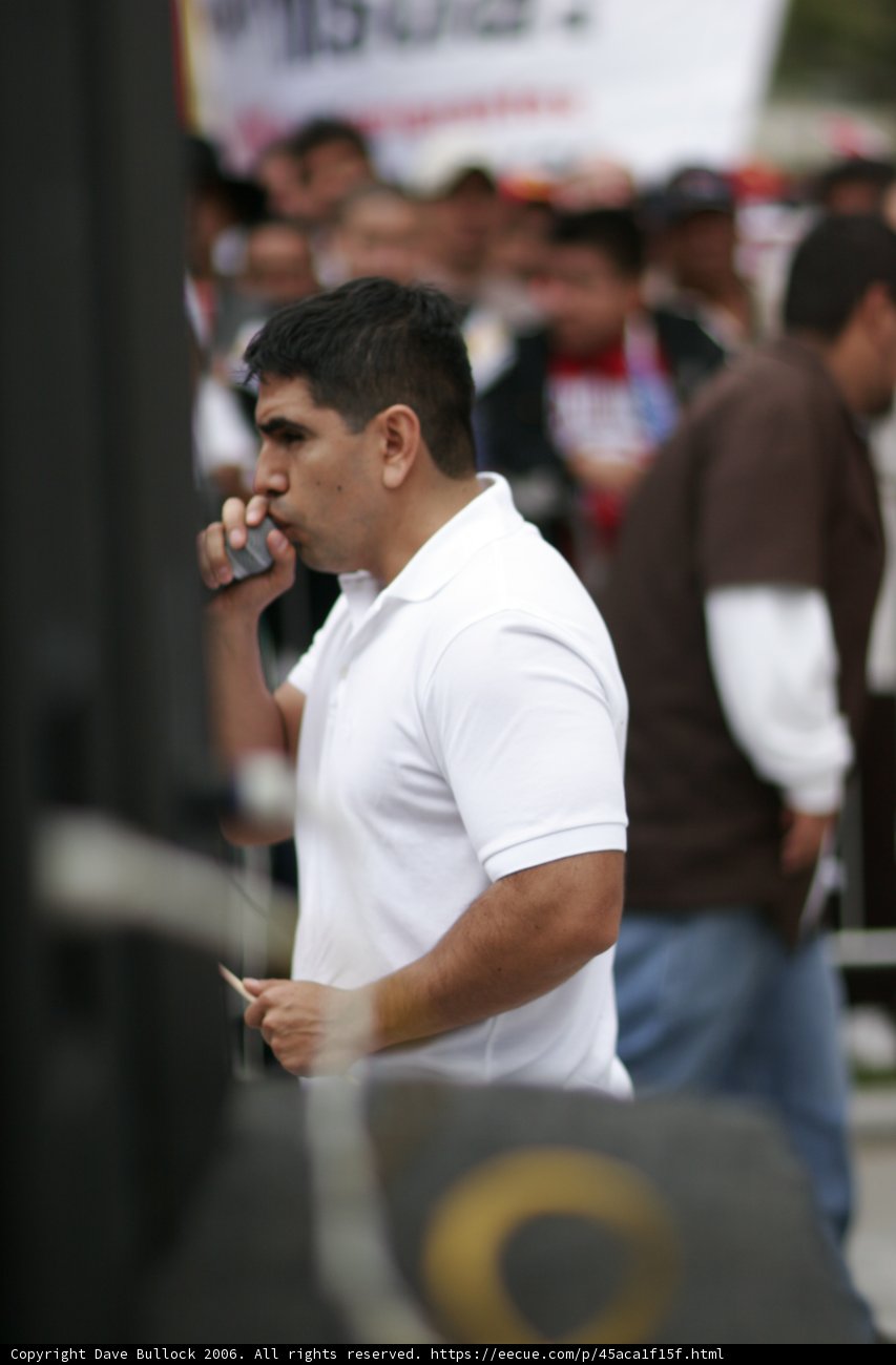 Phone Call During Protest