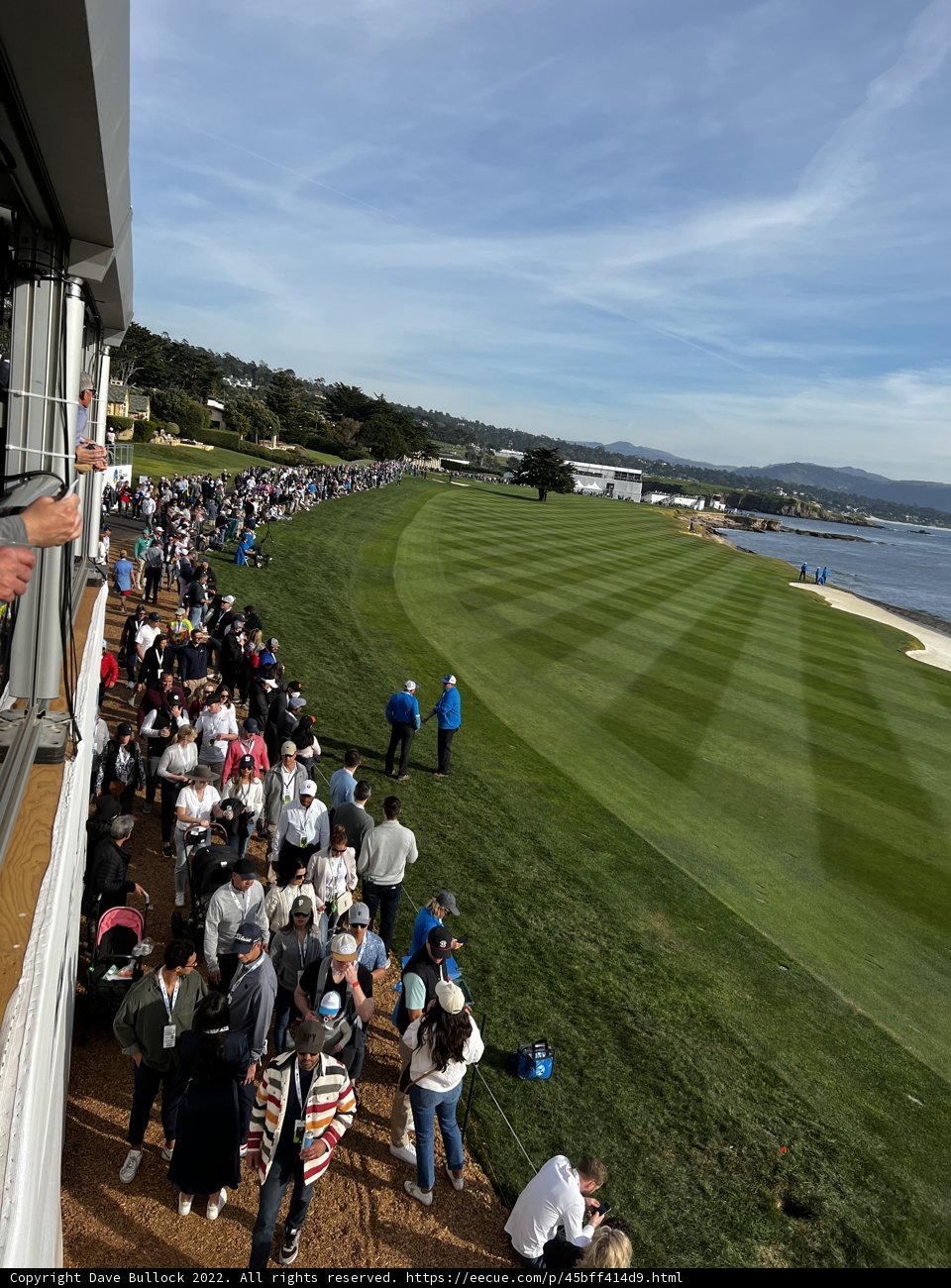 A Crowd Gathers at Pebble Beach
