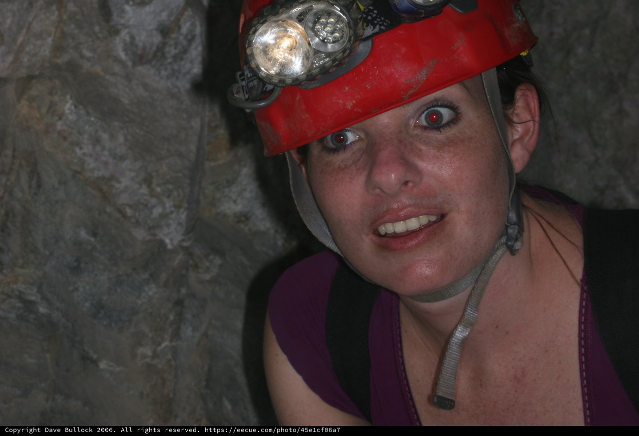 Caver's Wide-Eyed Delight Deep Underground