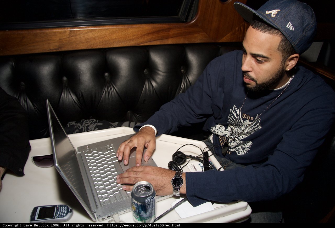 Working Hard on his Laptop