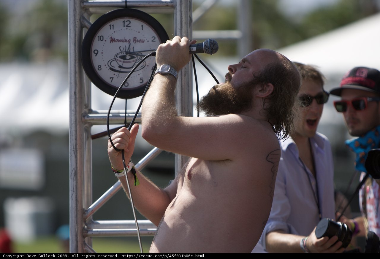 Tim Harrington rocks the stage at Coachella