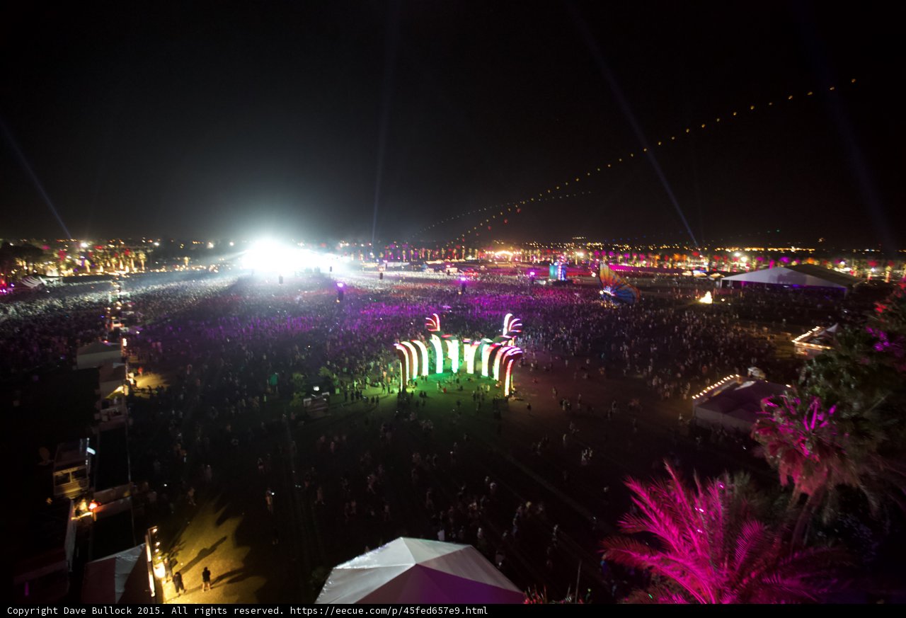 Electric Night: A Festival Crowd at Coachella