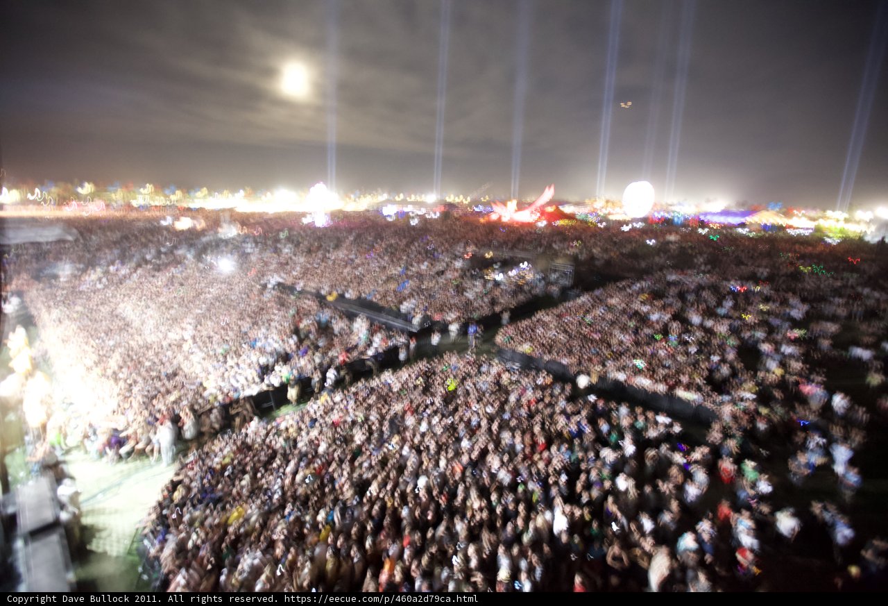 Illuminated Night Crowd at Coachella Concert