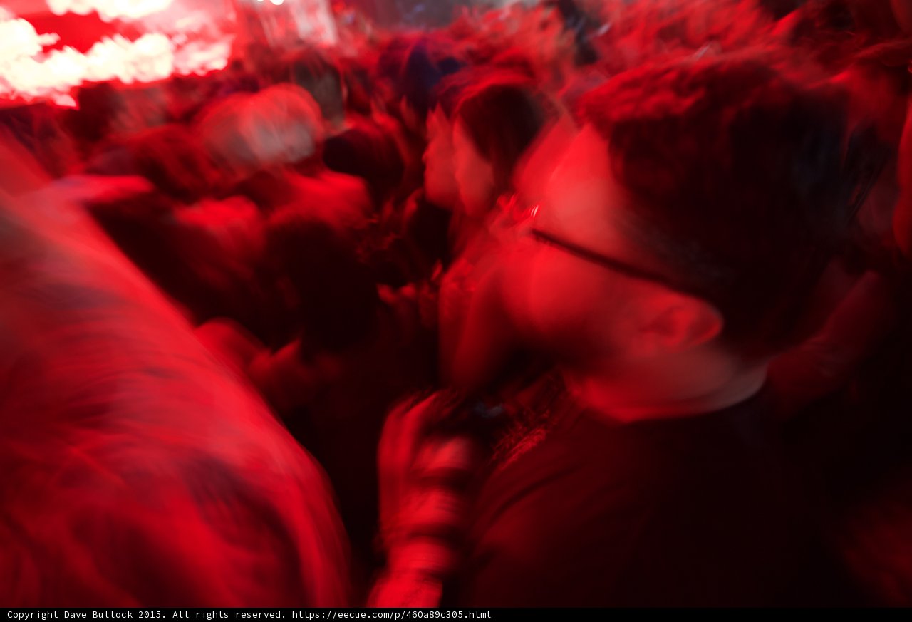 FYF Fest Crowd Motion Blur Red Light Man Glasses Abstract Festival Night
