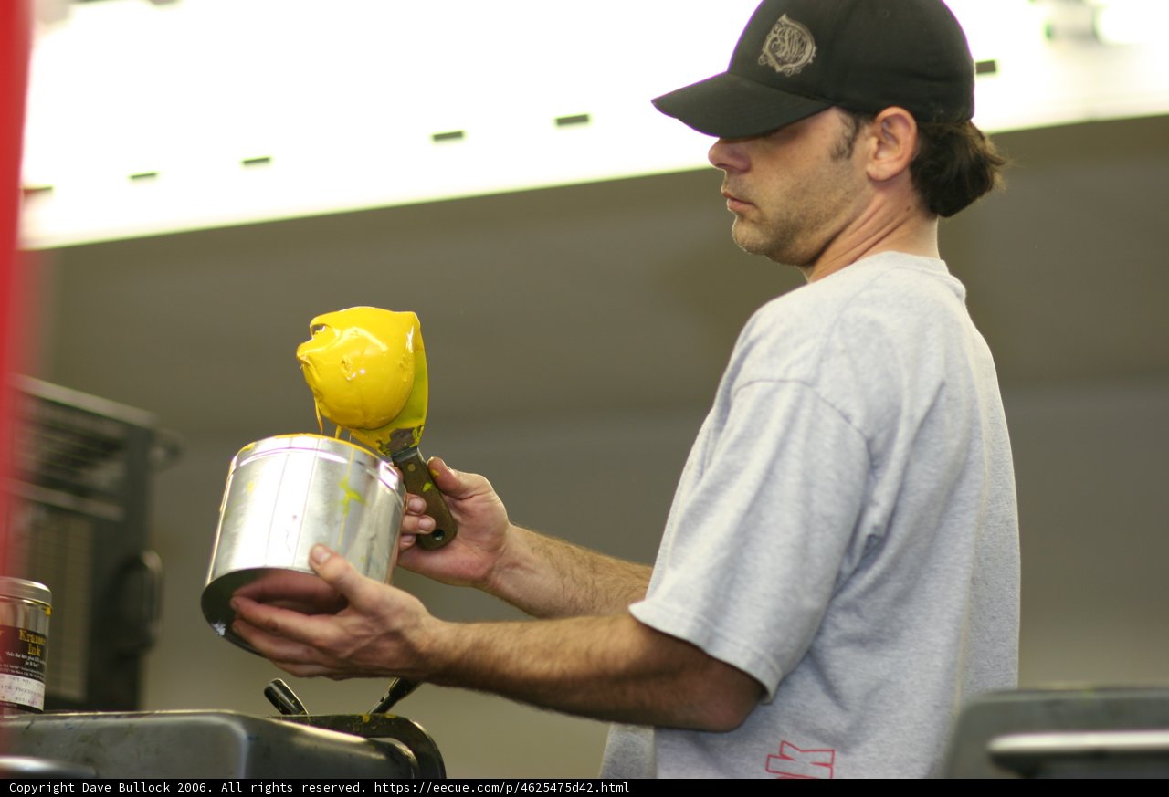 Painting a Can with a Baseball Cap