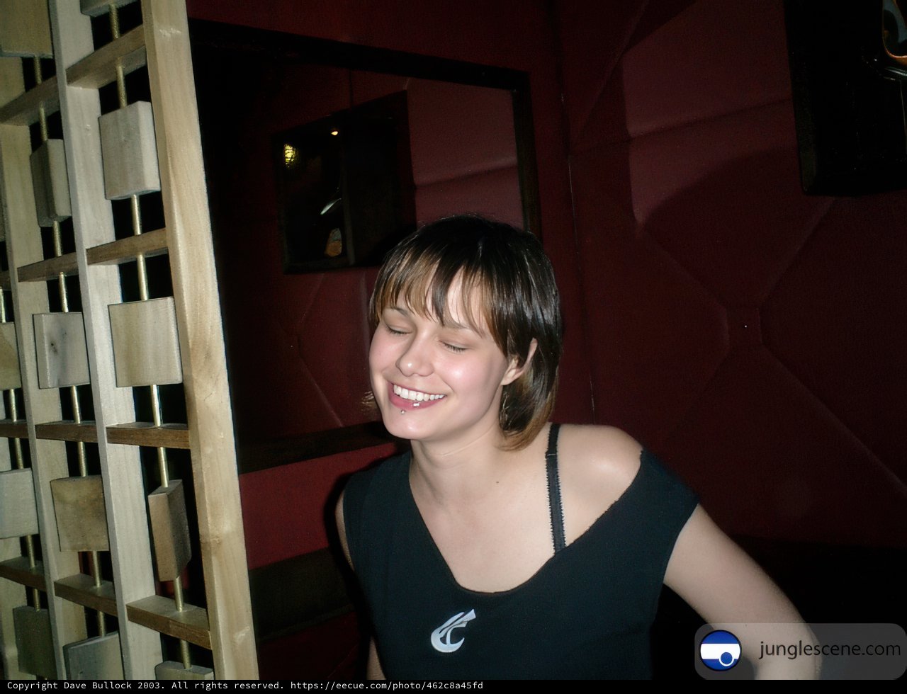 Happy Woman in an Urban Interior