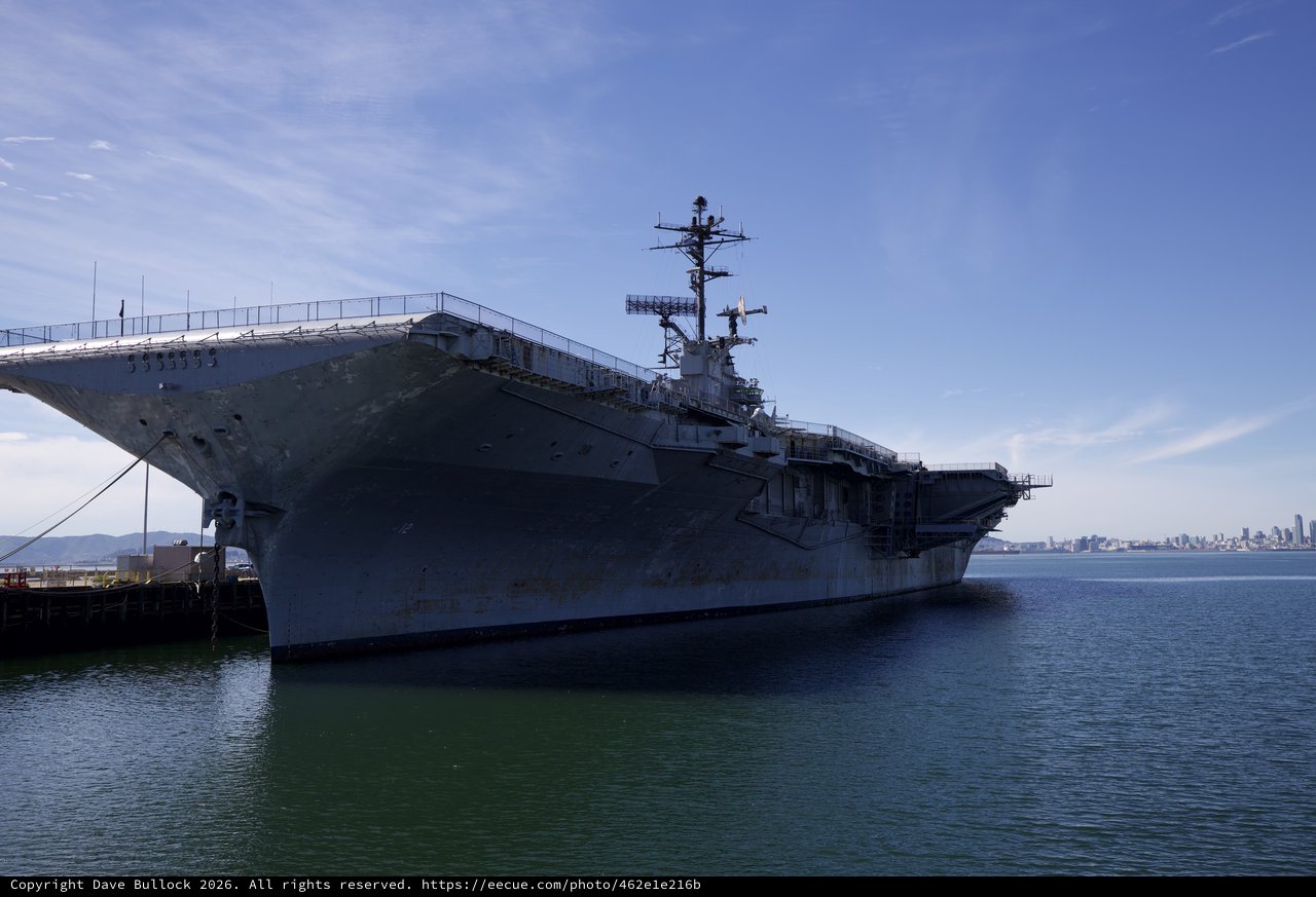 USS Hornet Aircraft Carrier Museum Docked in Bay