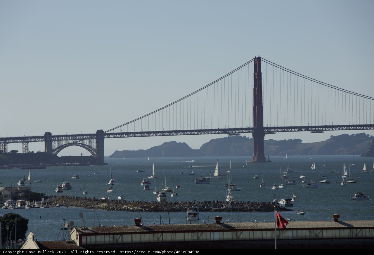 Striking Red Bridge in Metropolis