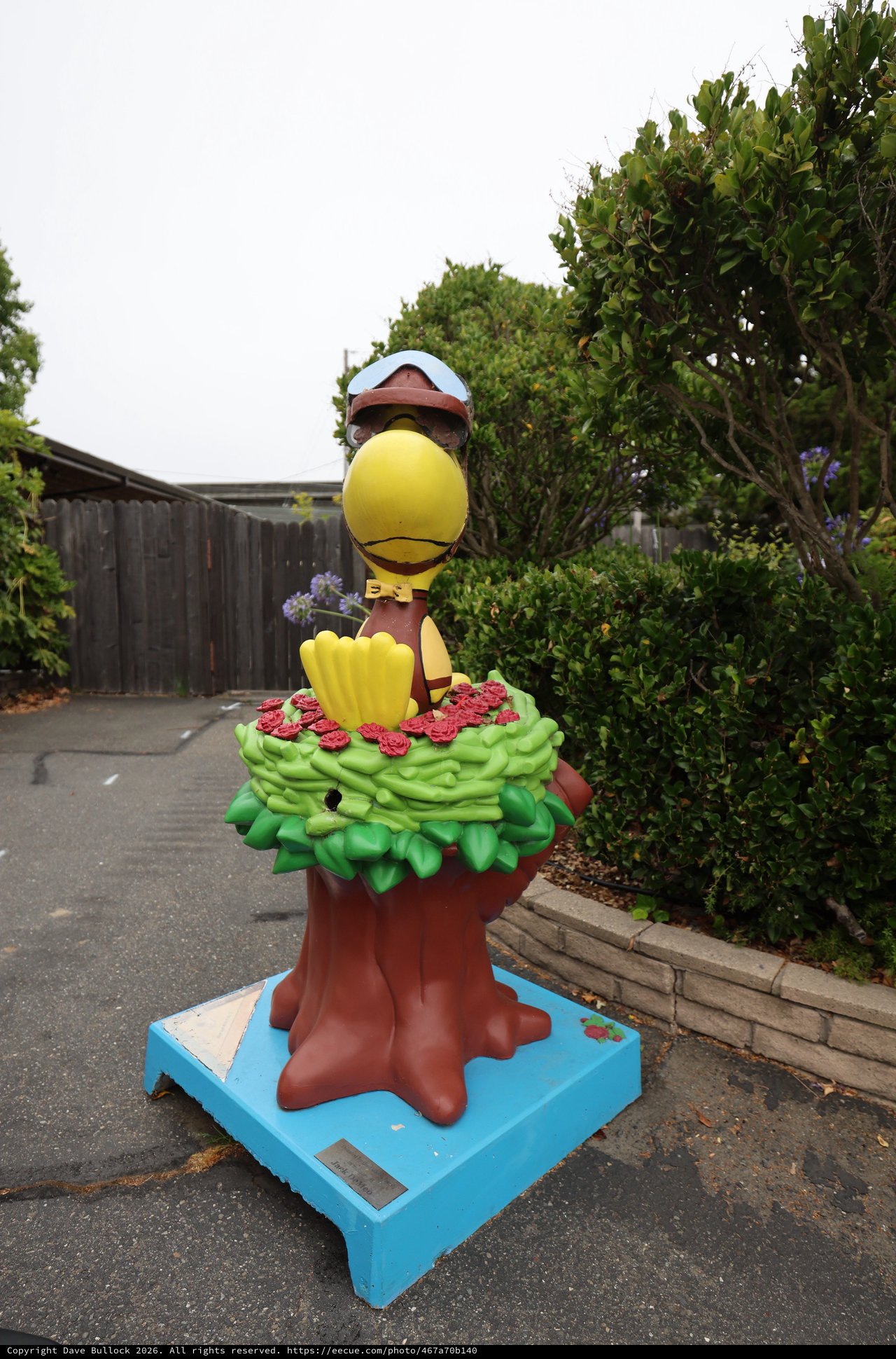 Quirky Cartoon Bird Statue at Sonoma County Balloon Festival