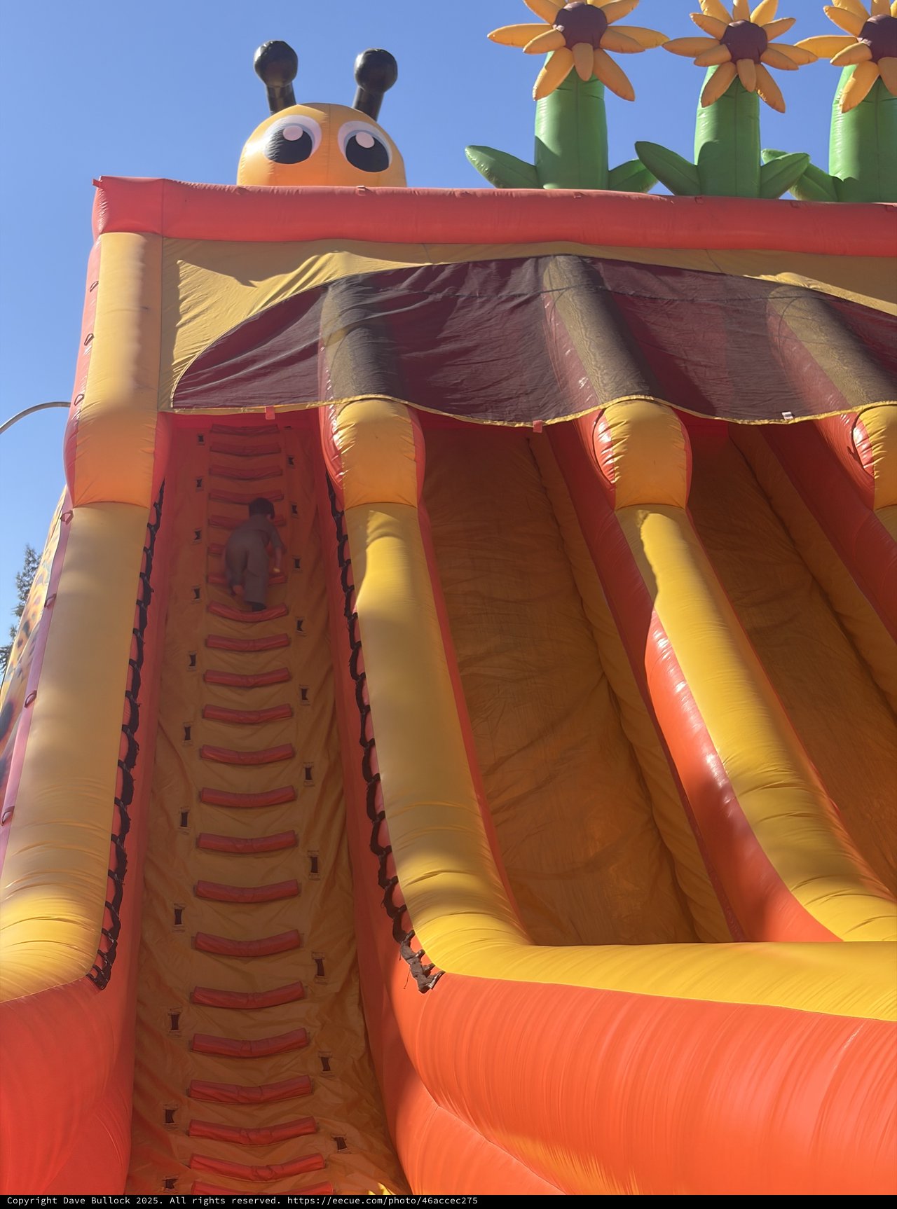 Giant Inflatable Slide at Outdoor Festival