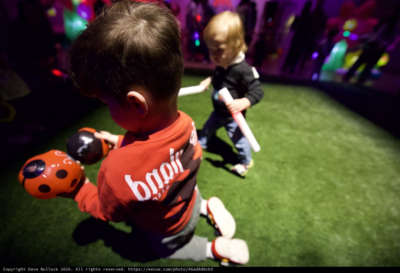Children Playing at Baby Rave Dance Event