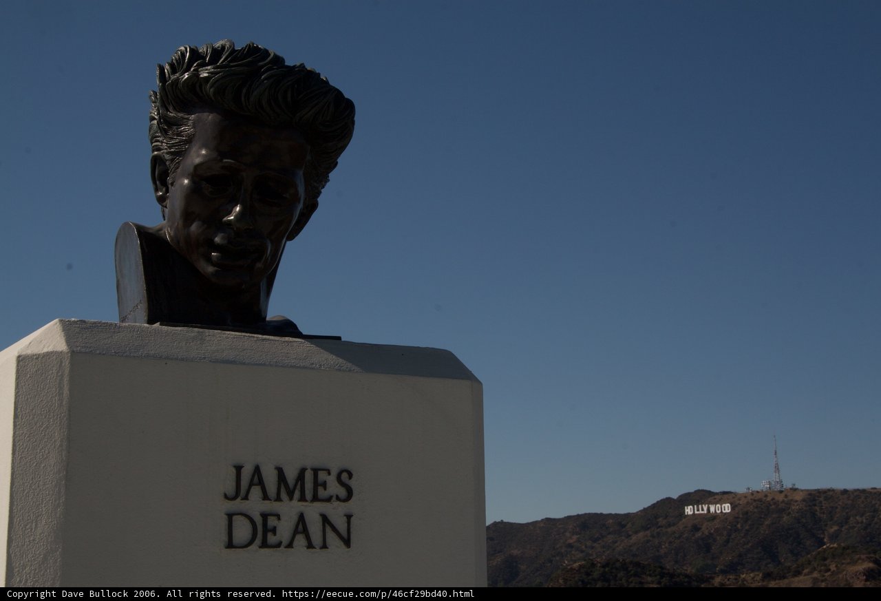 James Dean Monument at the Hollywood Sign
