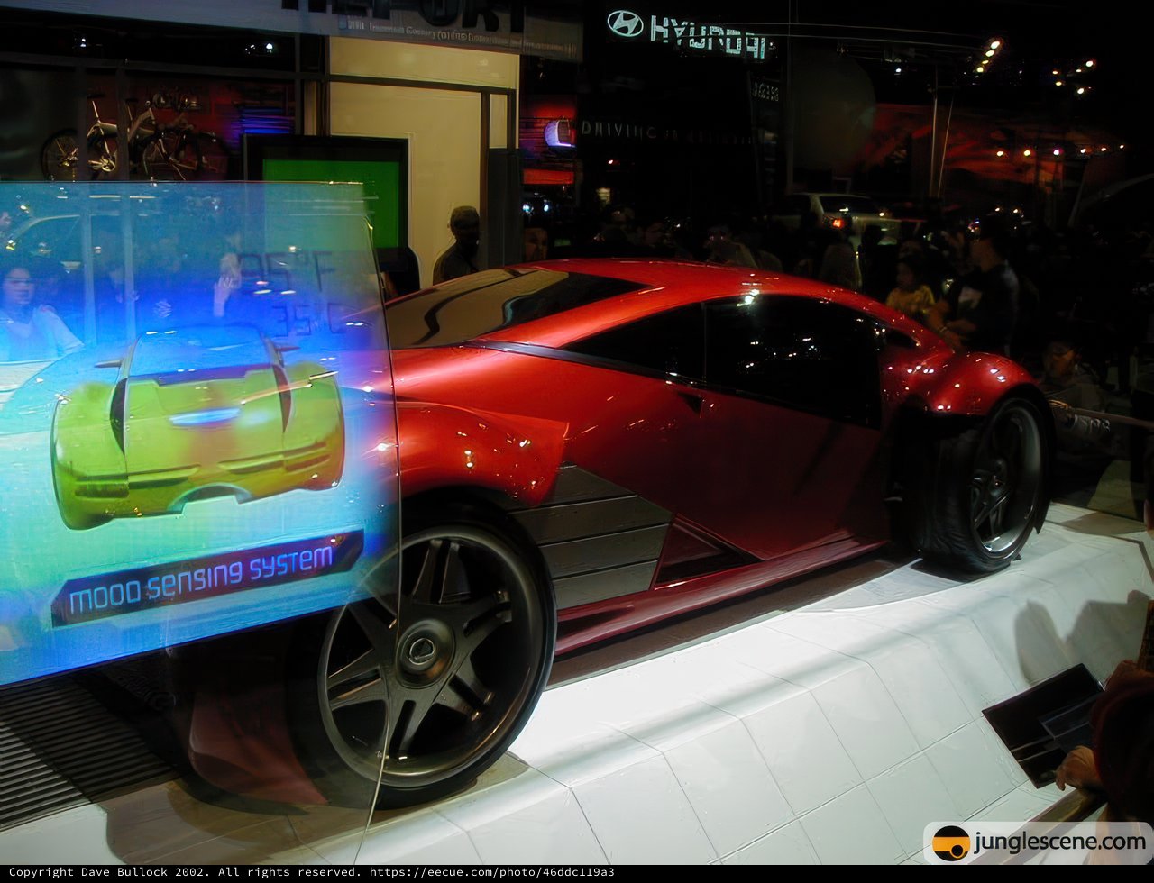 Red Convertible Sports Car on Display