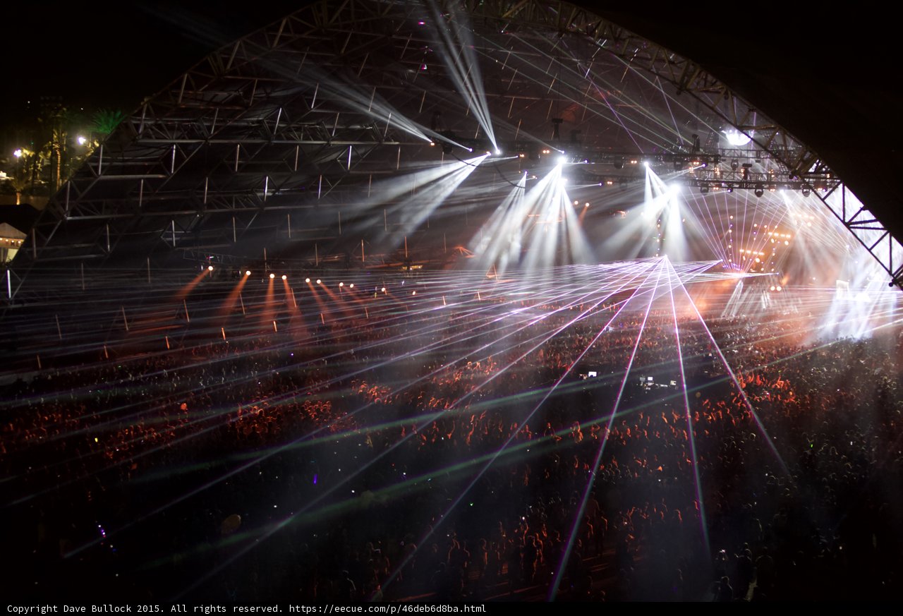 Lights and Flares Ignite the Coachella Stage