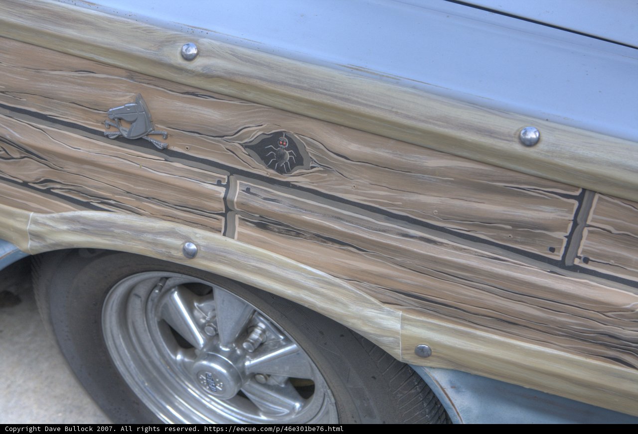 Vintage Car with Wood Paneling