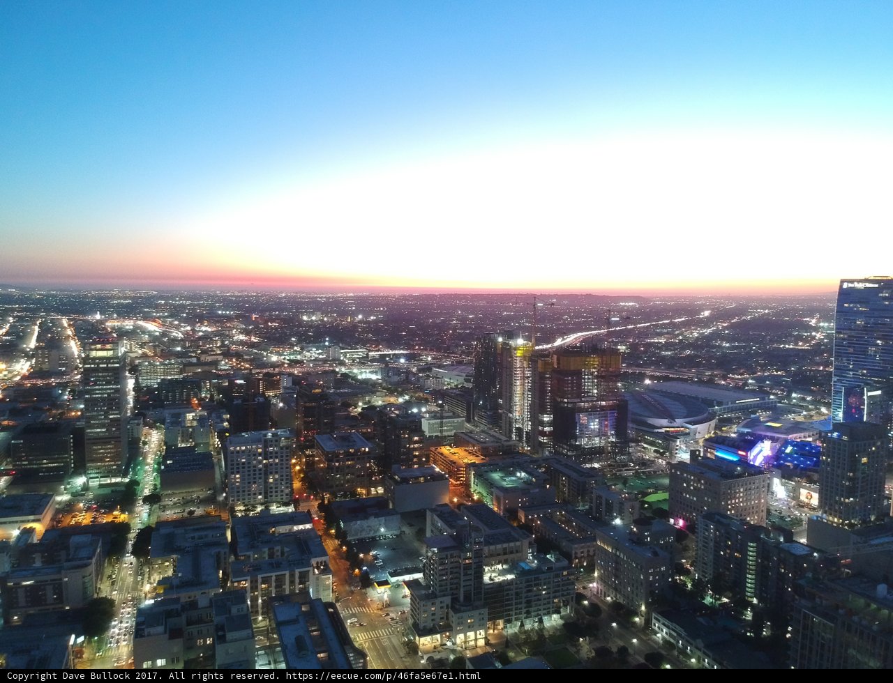 Dazzling Urban Sunset in the City of Angels