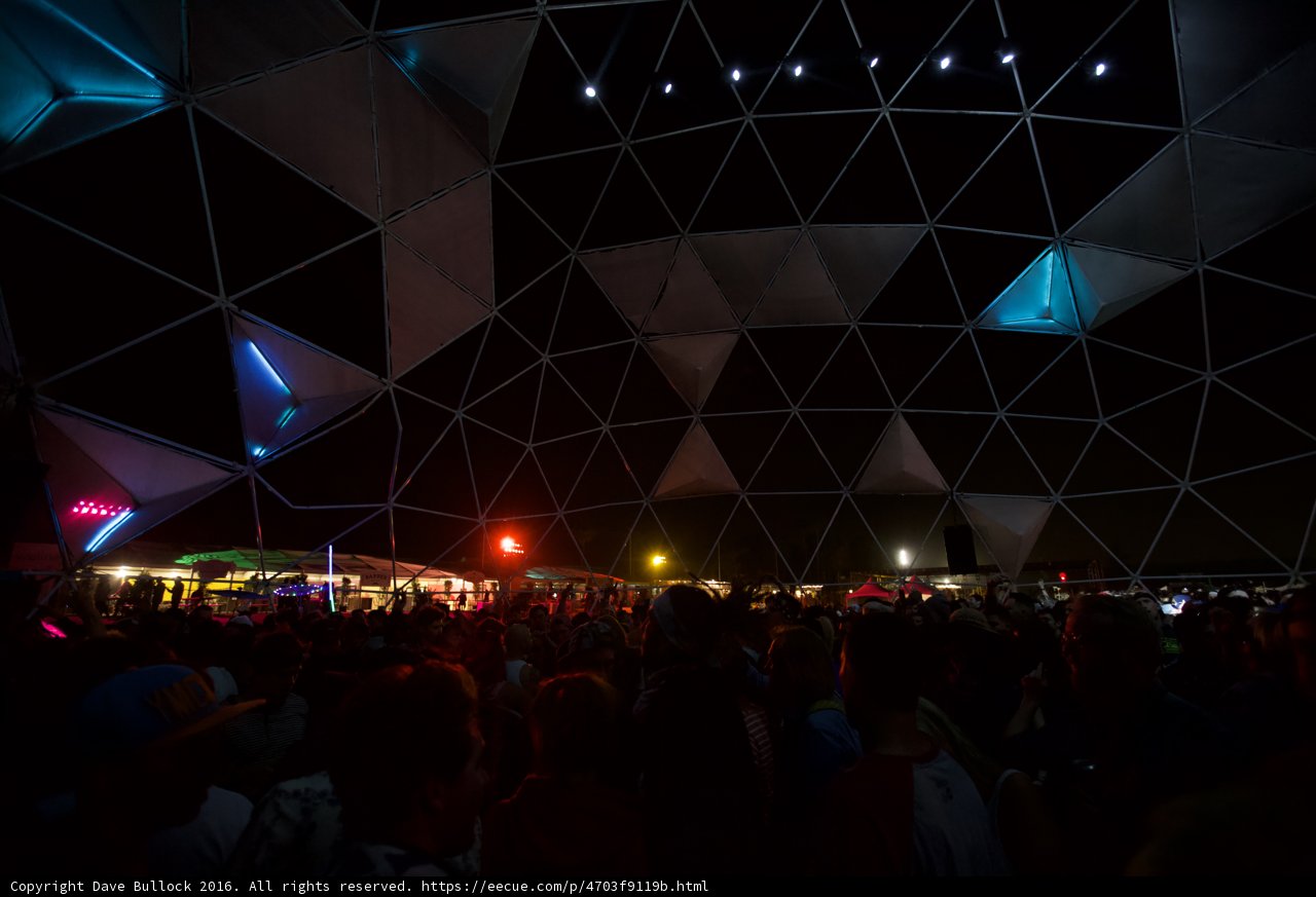 The Massive Crowd Under Coachella's Illuminated Dome