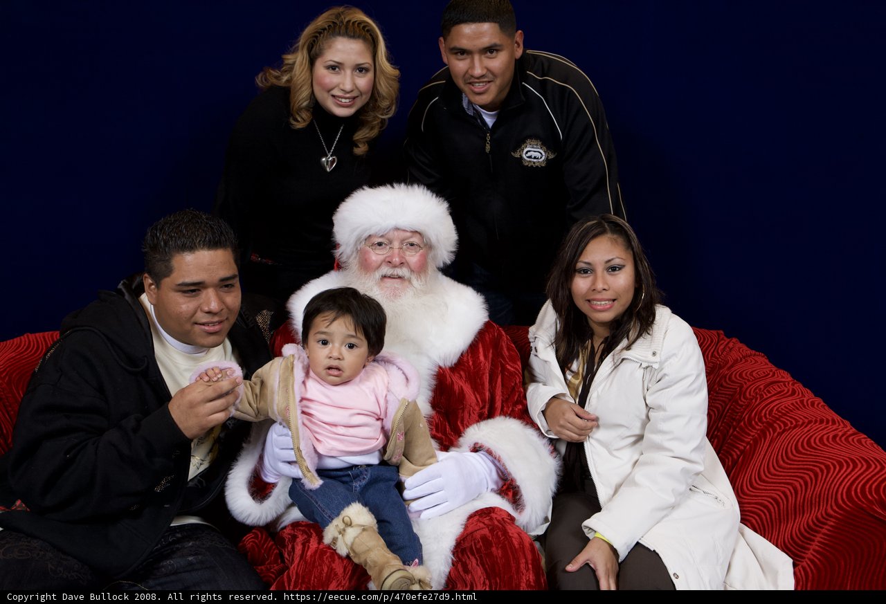 Family Christmas Photo with Santa