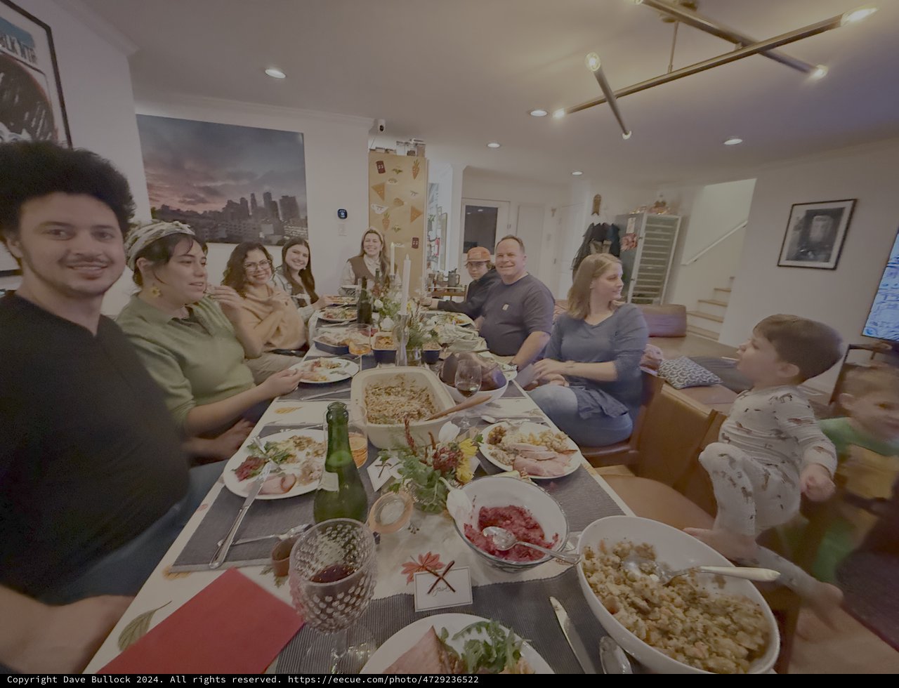 Family Thanksgiving Dinner Gathering at Home