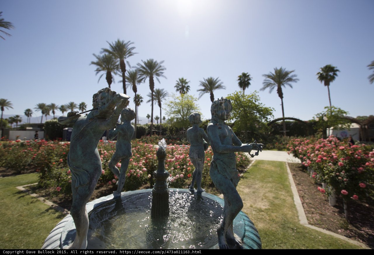 The Stunning Fountain at Palm Springs Gardens