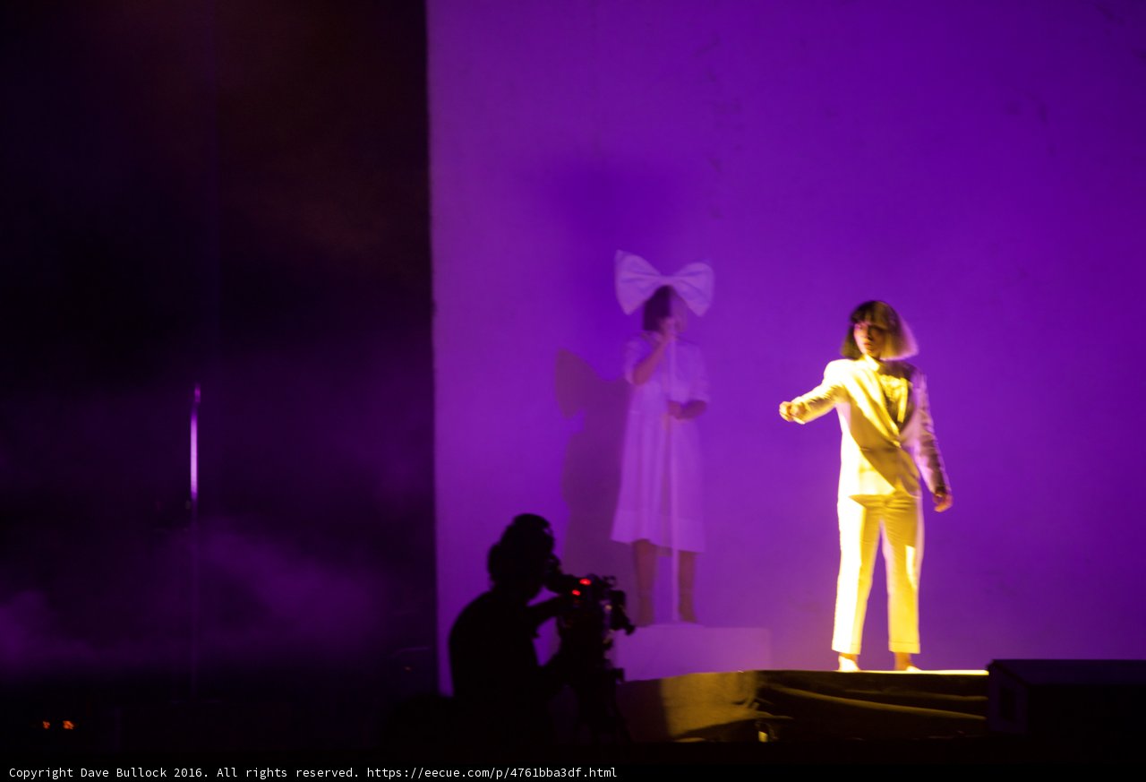 Yellow Suited Woman on Stage
