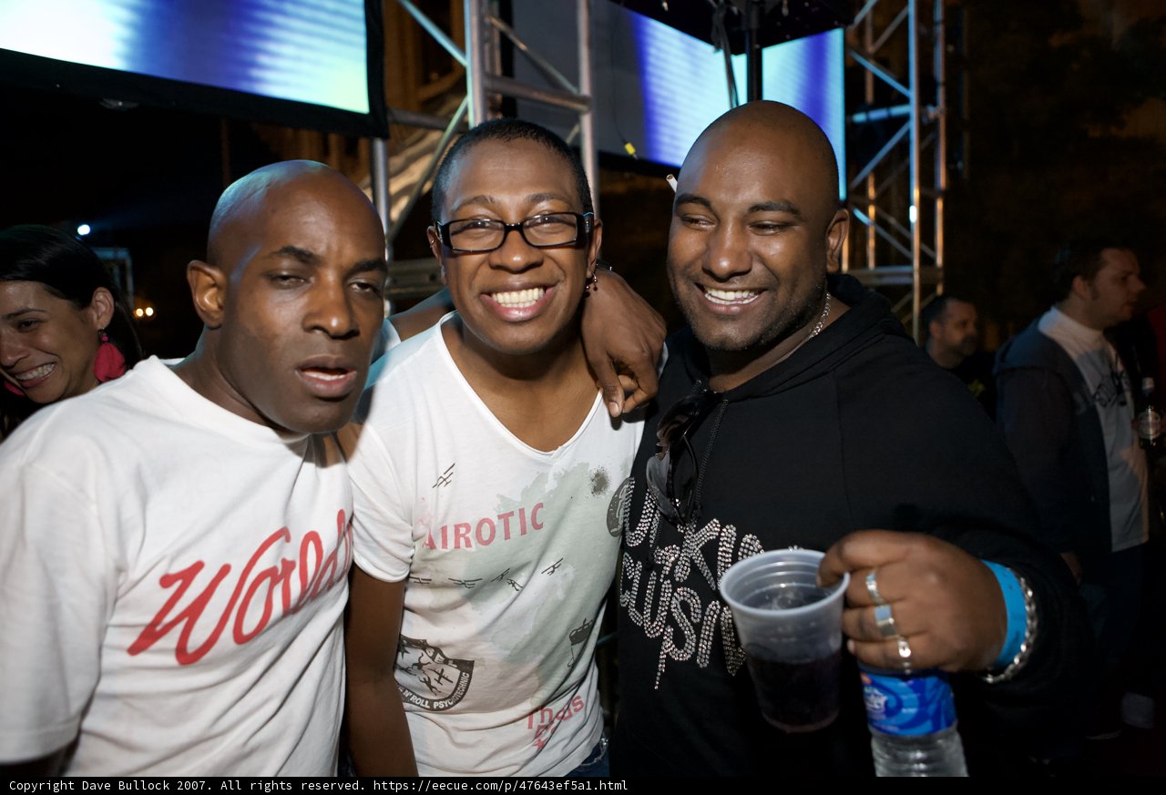 Three Friends Enjoying Nightlife at a Club