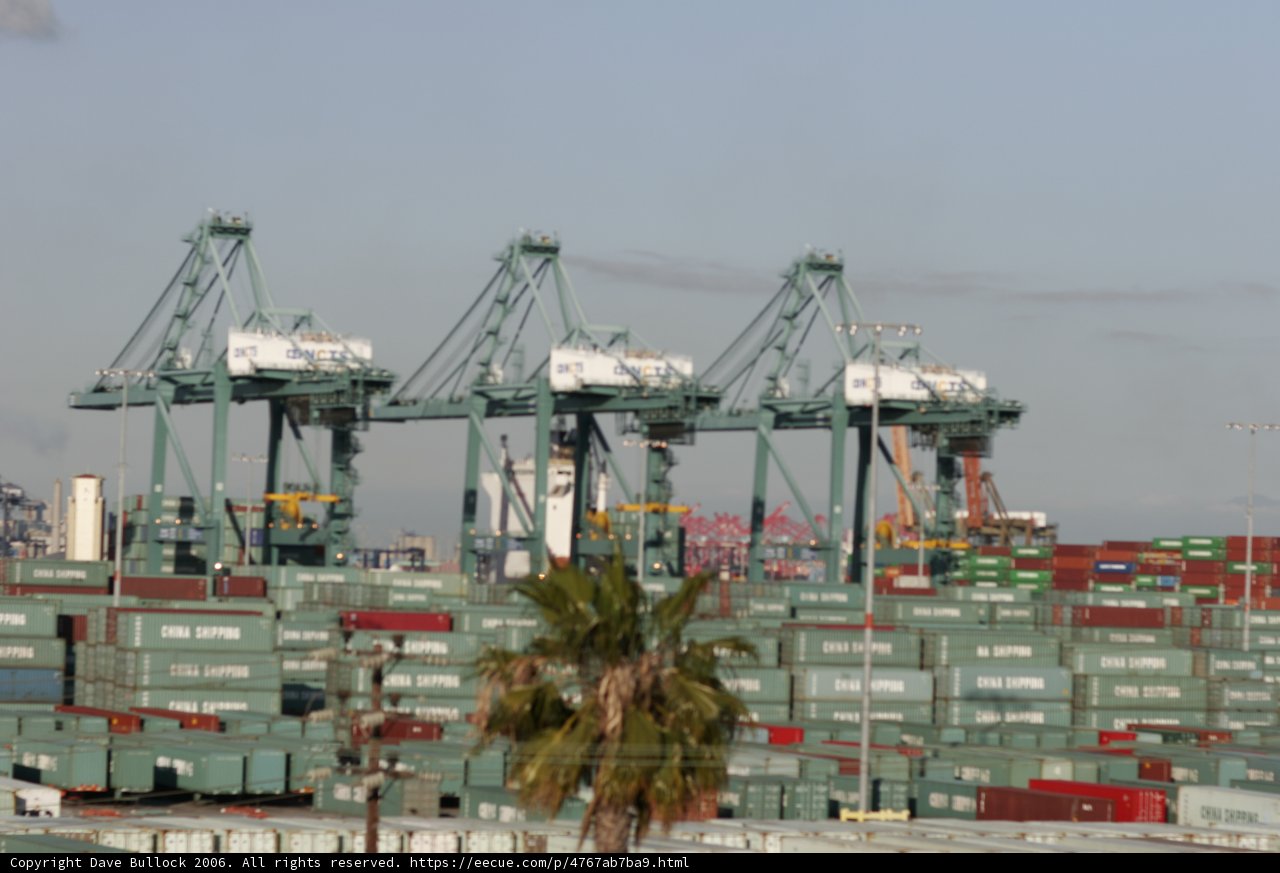 Blue Skies Over the Busy Port