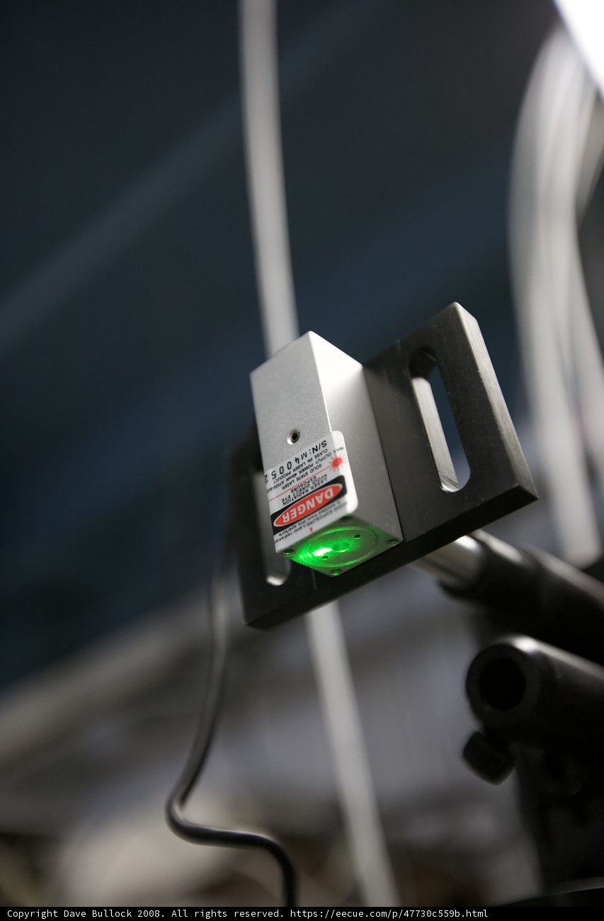 Green-Lit Camera Close-Up