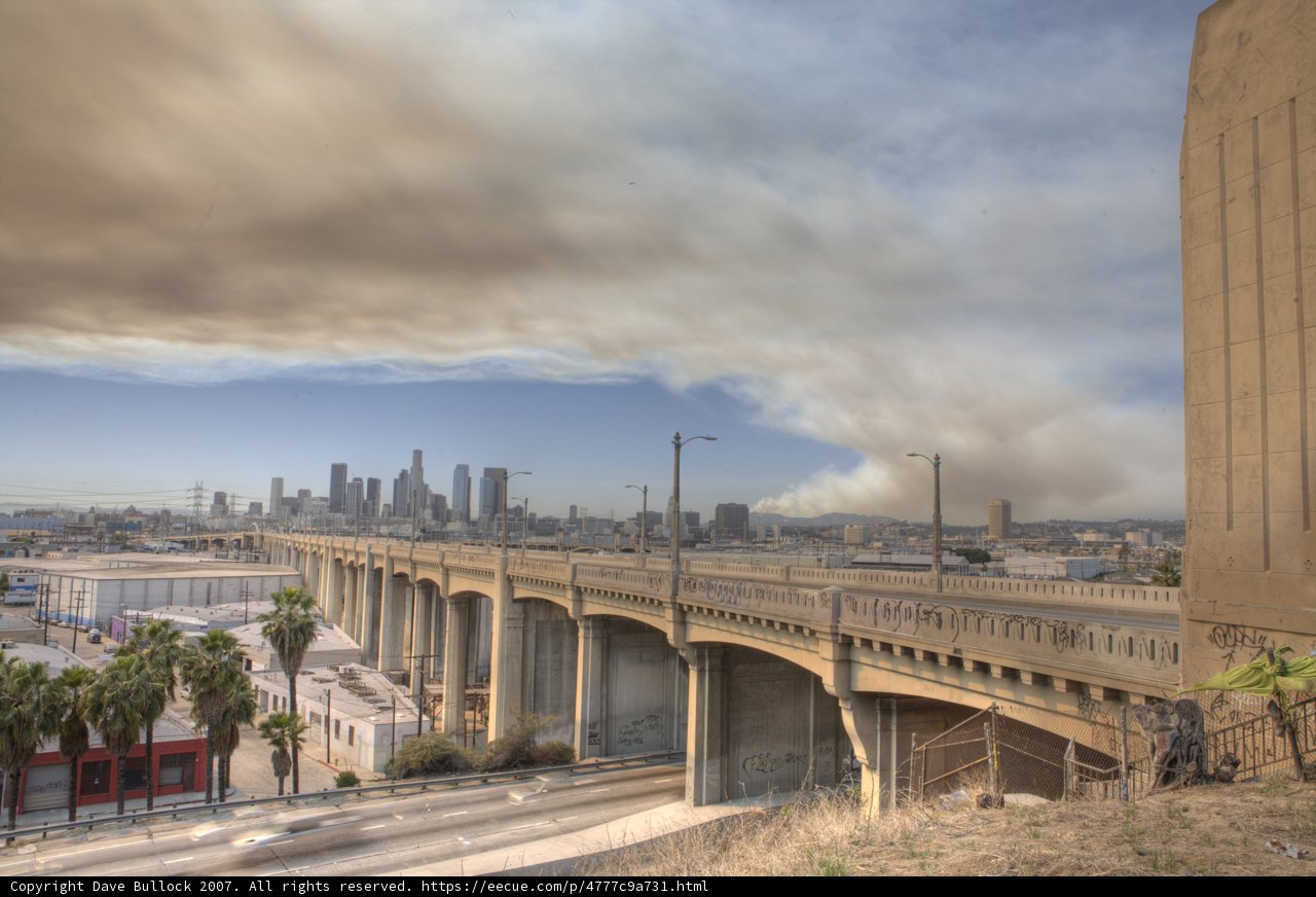 Downtown LA and Fire