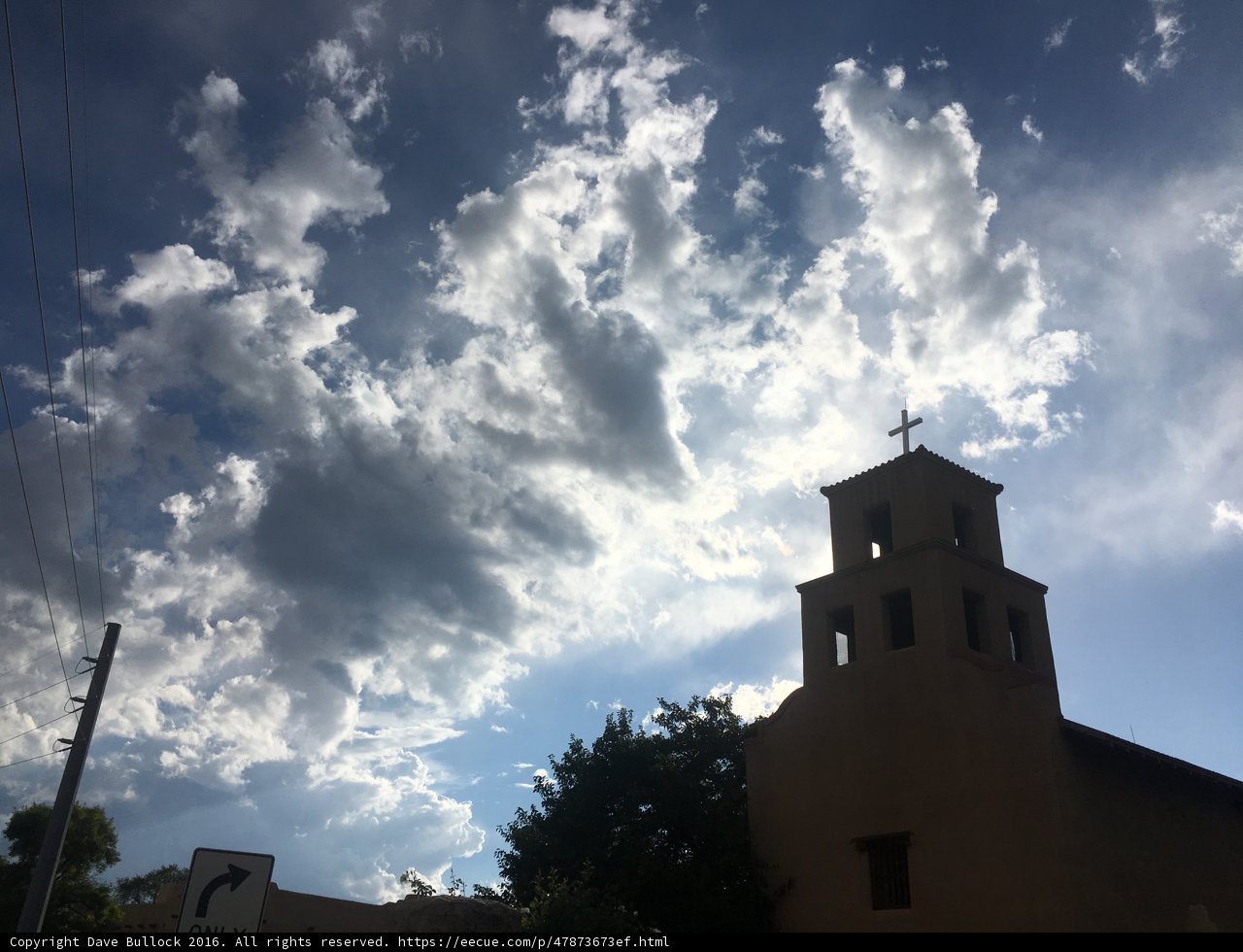 Towering Church Against the Cloudy Sky