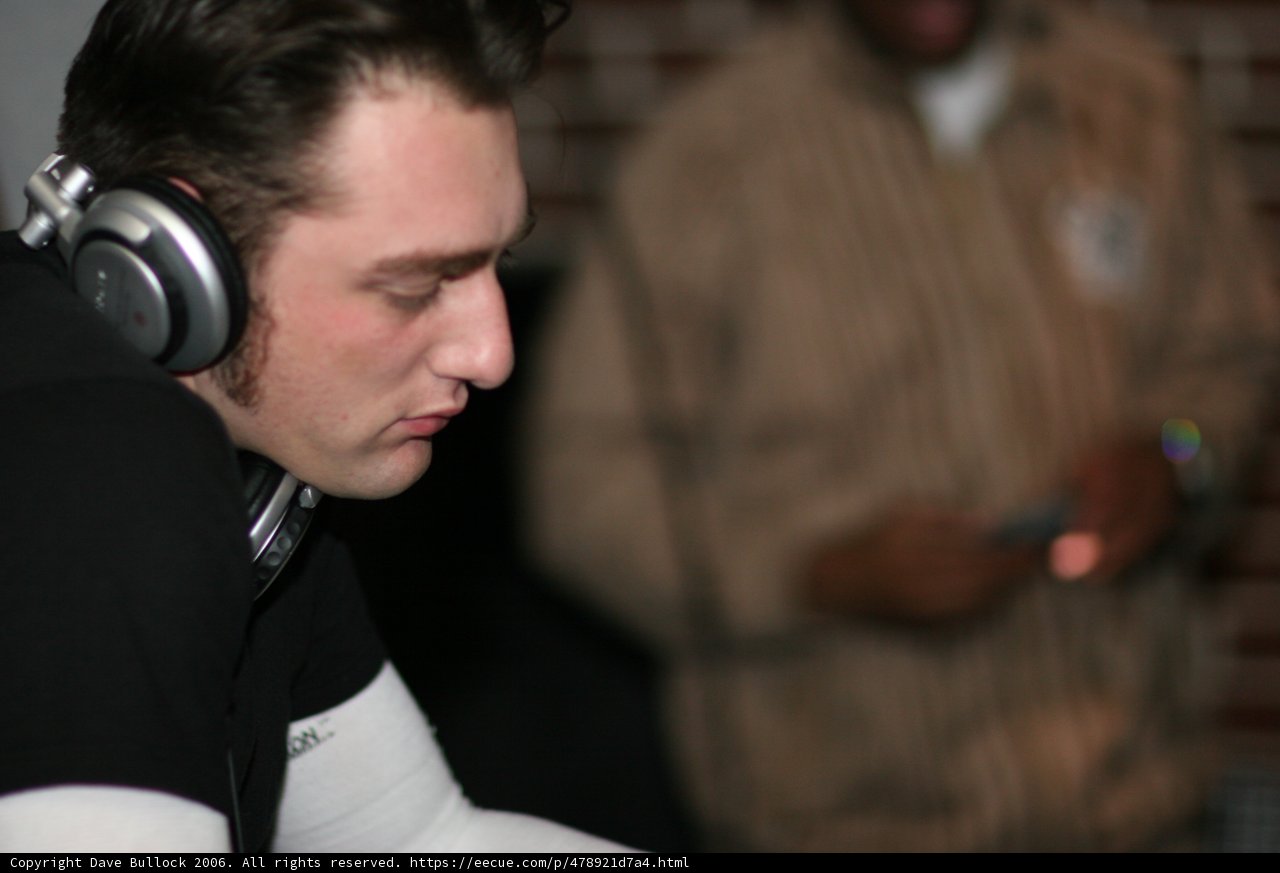 Black-Shirted Man Jamming Out