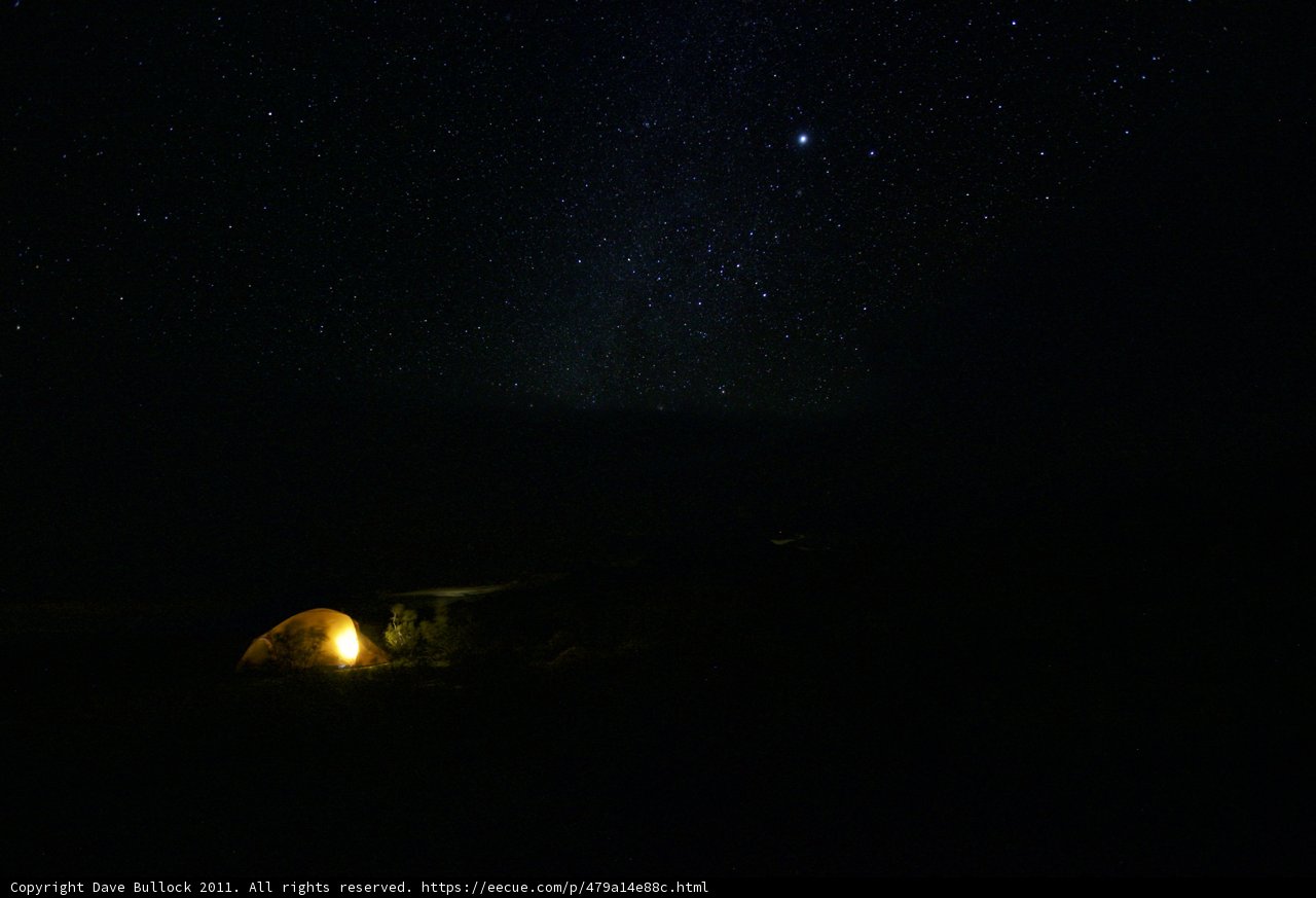 Camping under the Starry Night