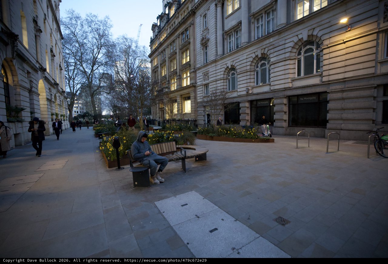 Urban Solitude in London at Dusk