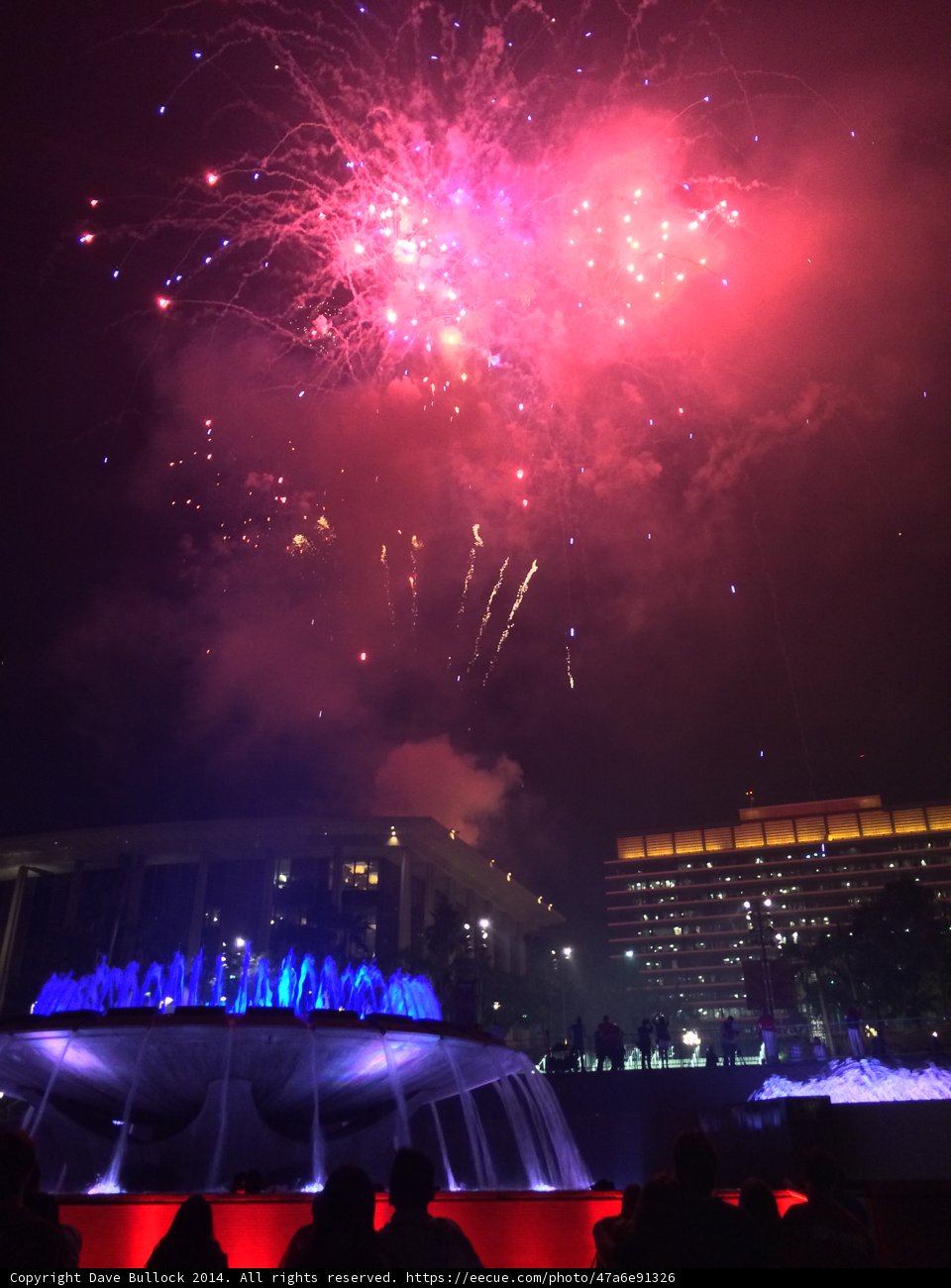 Fireworks Light Up the LA Night Sky
