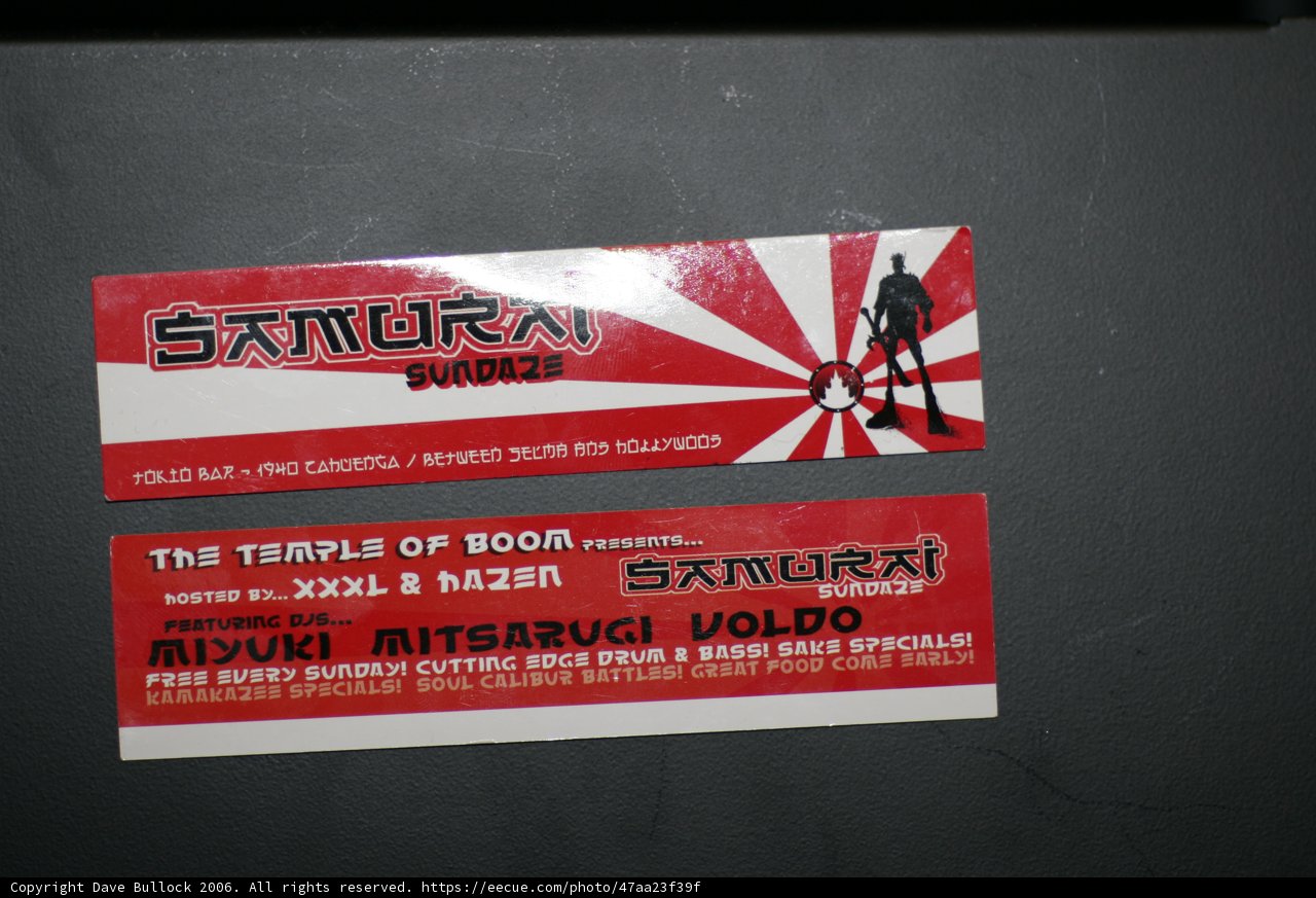 Red and Black Sticker Advertisement