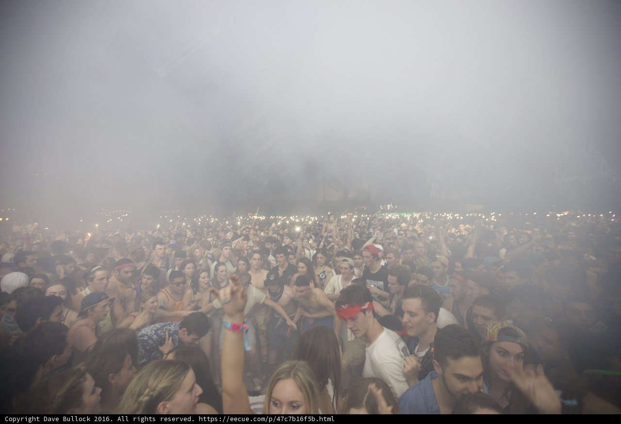 Smoke-filled Crowd at Coachella