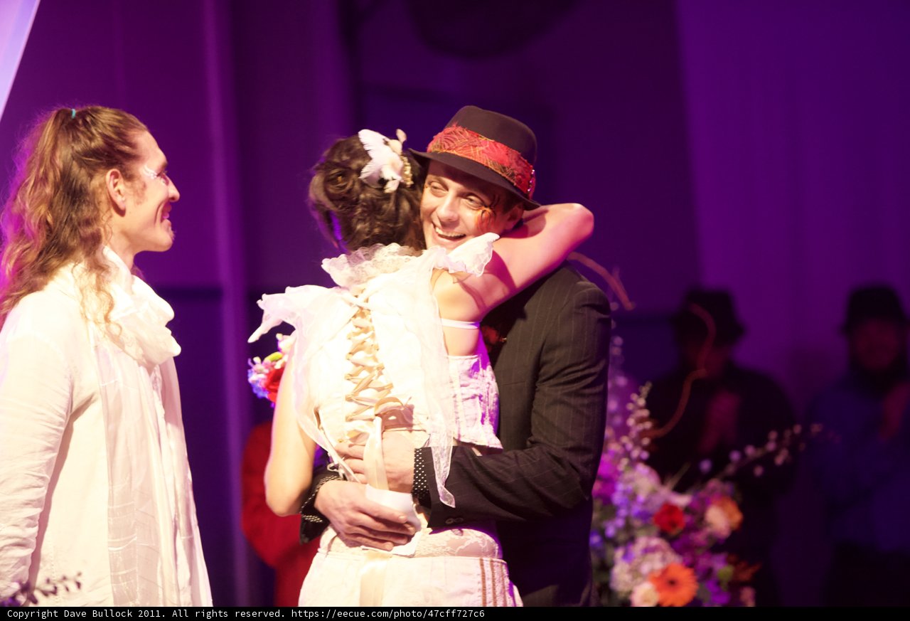 Newlyweds Embrace