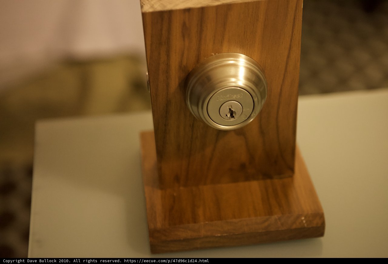 Wooden Stand with Metal Lock