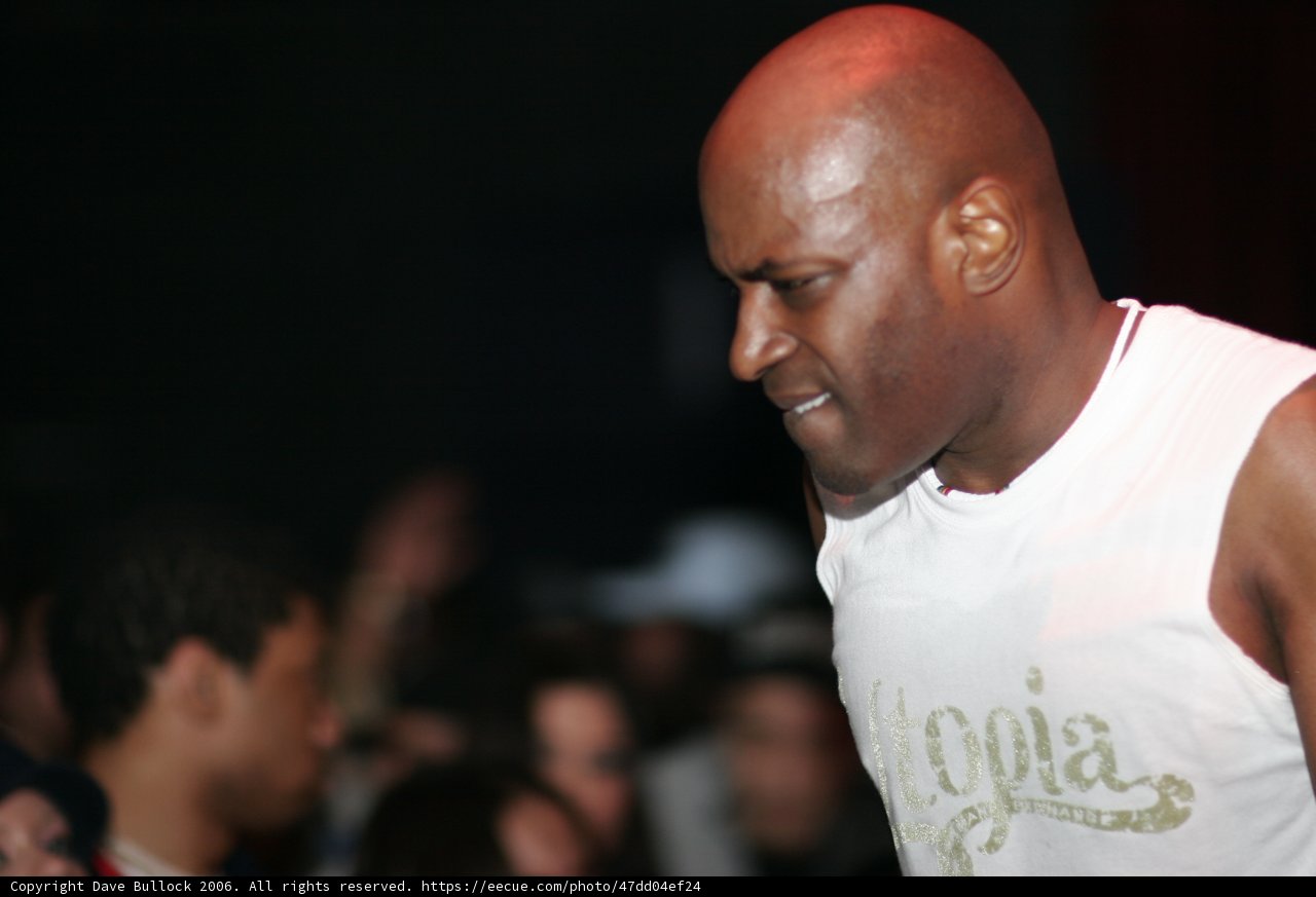 MC Q in White T-Shirt