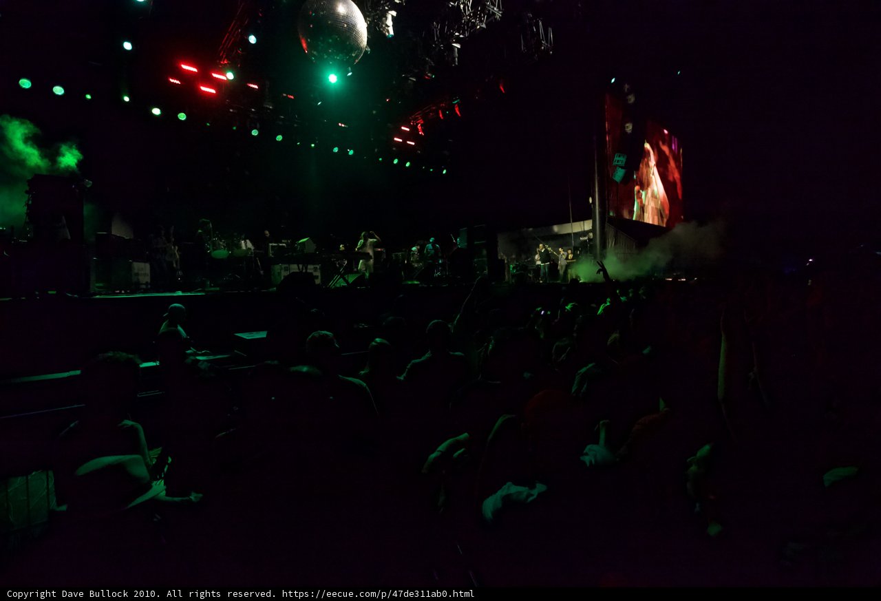 Green Lights on a Rock Concert
