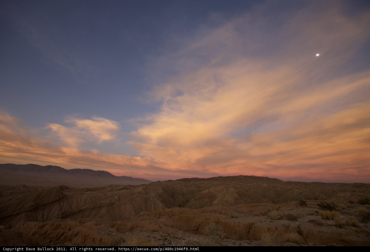 Moonrise Over the Anza Borrego Desert