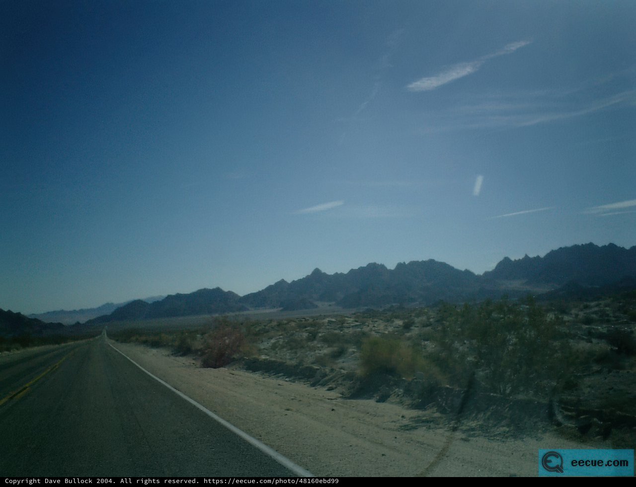 Driving Through the Vast Desert Landscape
