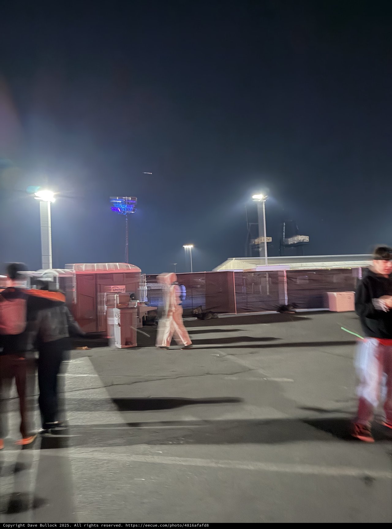 Night Scene at Concert Venue Loading Area