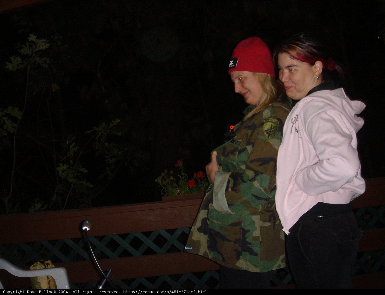 Military Women under the Night Sky