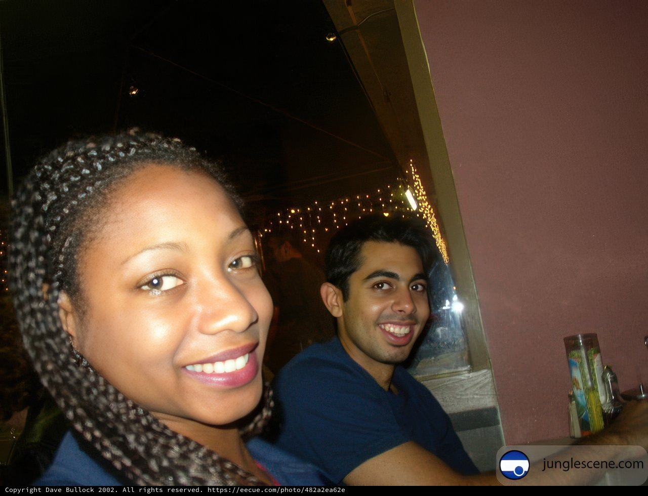 Smiling Couple at Jenny's Birthday Dinner