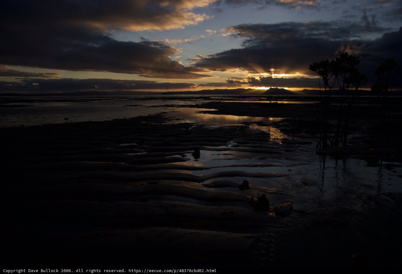 Fiery Sunset on the Fiji Beach