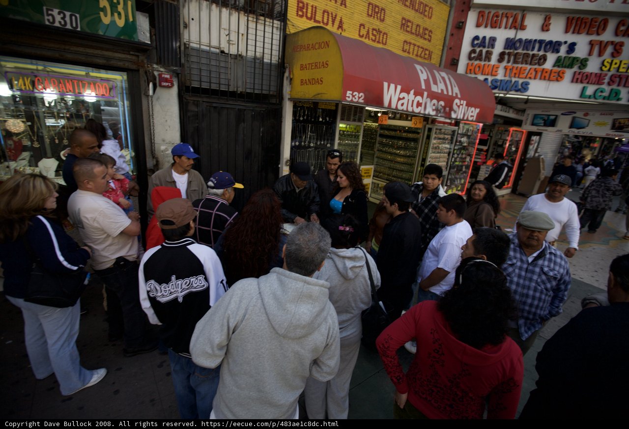 Busy Crowd outside El Coyote